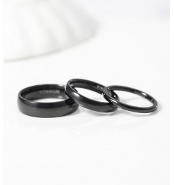 Black Titanium Ring 2mm 4mm 6mm 8mm Dome High Polished Wedding Band Size 3-14.5 2mm 7 $9.85 Rings