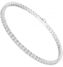 Moissanite Tennis Bracelet For Women and Men in 18K White Gold Over Silver Comes With Gift Box 3mm 7 $53.01 Bracelets