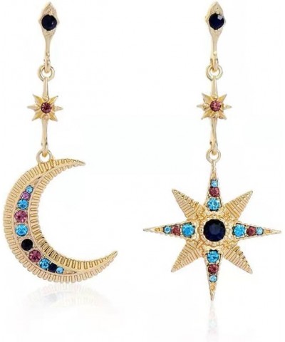 Rofeego Sun Moon Star mismatched Dangle Drop Earrings Long earrings $7.69 Earrings