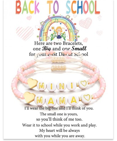 First Day of School/Kindergarten/Preschool/1st-5th Grade Bracelets for Mom and Daughter Bracelet Back to School Bracelets Gif...