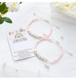 First Day of School/Kindergarten/Preschool/1st-5th Grade Bracelets for Mom and Daughter Bracelet Back to School Bracelets Gif...