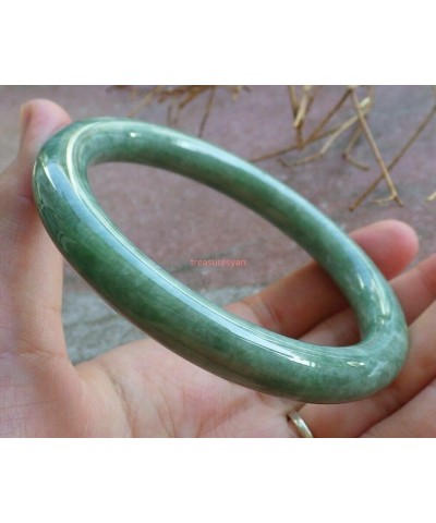 Certified Green Burma Natural A Jade Jadeite Bangle Bracelet 56-64mm - (Length (inches):58-60mm) $13.86 Bracelets