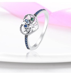 Silver Ring 925 Silver Rings for Women Colorful Cubic Zirconia Ring Wide Set Ring for Women Fashion Ring as Gift Ring Sterlin...