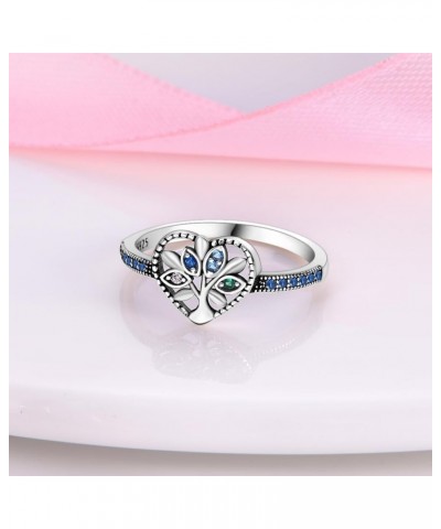 Silver Ring 925 Silver Rings for Women Colorful Cubic Zirconia Ring Wide Set Ring for Women Fashion Ring as Gift Ring Sterlin...