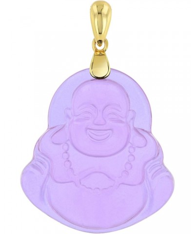 Happy Laughing Buddha Purple Jade Pendant, Genuine Certified Grade A Jadeite Jade Hand Crafted, Buddha Medallion, Buddha char...