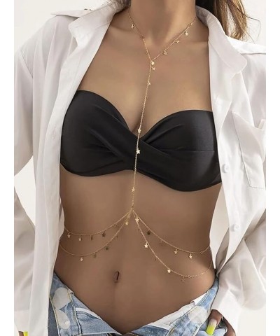 Body Jewelry for Women Body Chain for Girls Sexy Fashion Bikini Chain Necklace for Beach Summer Holiday Star-GD $6.26 Body Je...