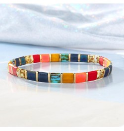 Boho Tila Beaded Bracelets Candy Colors Stretch Bracelets Summer Beach Bracelets 08G $9.24 Bracelets