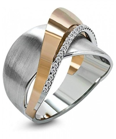 Fashion Women's Charm Rings Two-Tone Bow Cross Ring for Birthday Valentine's Day(Size 8) Size 7 $5.83 Rings