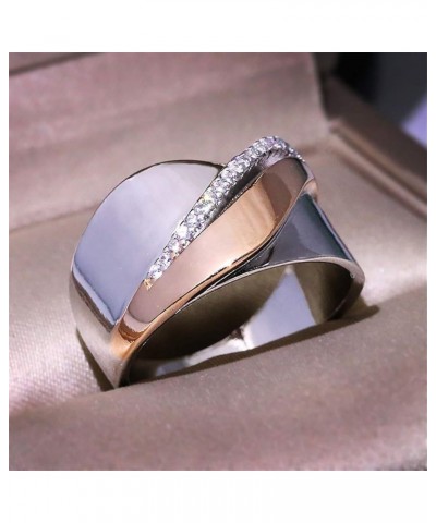 Fashion Women's Charm Rings Two-Tone Bow Cross Ring for Birthday Valentine's Day(Size 8) Size 7 $5.83 Rings