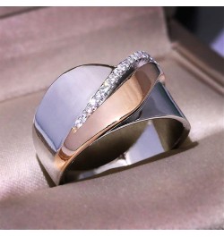 Fashion Women's Charm Rings Two-Tone Bow Cross Ring for Birthday Valentine's Day(Size 8) Size 7 $5.83 Rings