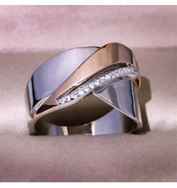 Fashion Women's Charm Rings Two-Tone Bow Cross Ring for Birthday Valentine's Day(Size 8) Size 7 $5.83 Rings