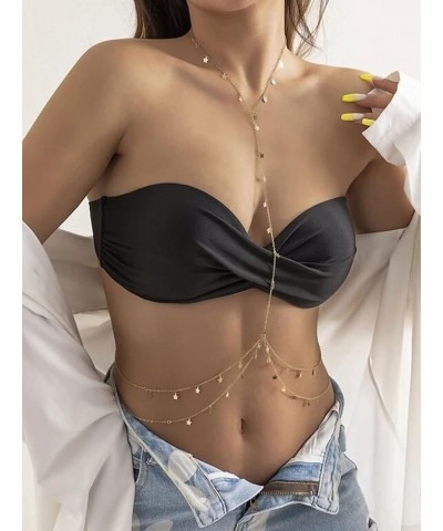 Body Jewelry for Women Body Chain for Girls Sexy Fashion Bikini Chain Necklace for Beach Summer Holiday Star-GD $6.26 Body Je...