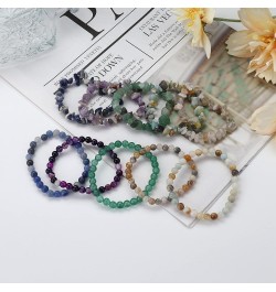 10PCS Natural Gemstone Bead Bracelets for Men Women Semi-precious Beaded Bracelets Chakra Crystal Healing Bracelets Irregular...