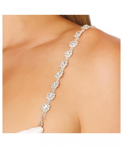 1Pair Luxury Rhinestone Shoulder Straps Jewelry Crystal Shoulder Strap Chain Rhinestone Underwear Chain Bridal Wedding Dress ...