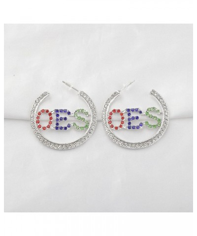 OES Symbol Jewelry OES Sorority Gift for Women Girls round earring $9.82 Earrings