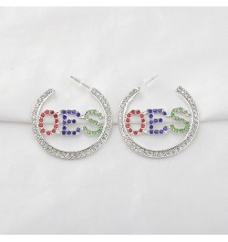 OES Symbol Jewelry OES Sorority Gift for Women Girls round earring $9.82 Earrings