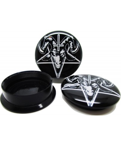 Brand NewPair Black Baphomet w/Pentagram & Cross Ear Plugs - Acrylic Screw-On - 10 Sizes 7/8" (22mm) $10.99 Body Jewelry