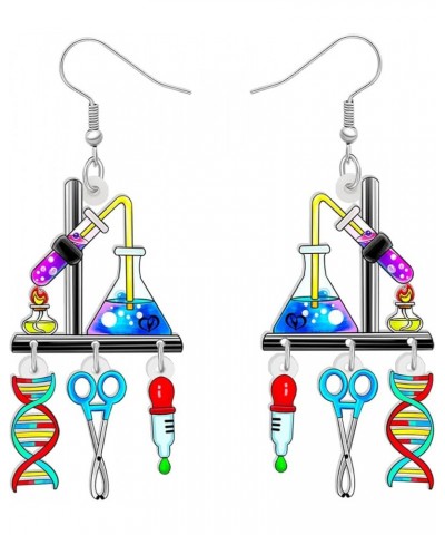 Acrylic Colorful Science Laboratory Microscope Teacher Dangle Earrings for Women Girls Biology Chemistry Teacher Appreciation...