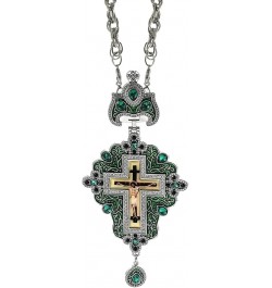 Religious Jesus Crucifix Jeweled Necklace - 18k Gold Plated Jeweled Virgin Mary Pectoral Cross Necklace Zircons Crystals Chri...