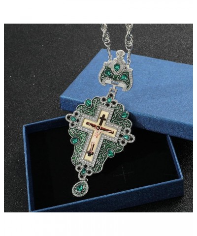 Religious Jesus Crucifix Jeweled Necklace - 18k Gold Plated Jeweled Virgin Mary Pectoral Cross Necklace Zircons Crystals Chri...