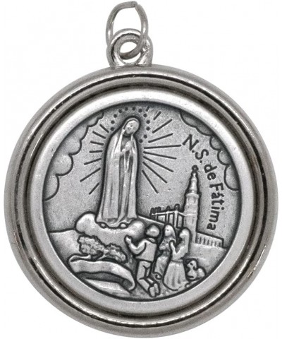 1 1/4" Catholic Saint Medal with Polished Trim Our Lady of Fatima $7.97 Necklaces