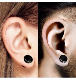 2 Pairs 316L Surgical Steel Black Anodized O-Rings 16gauges 1.2 mm Fake Plugs Illusion Piercing Ear Cheater Earring Lobe A02-...