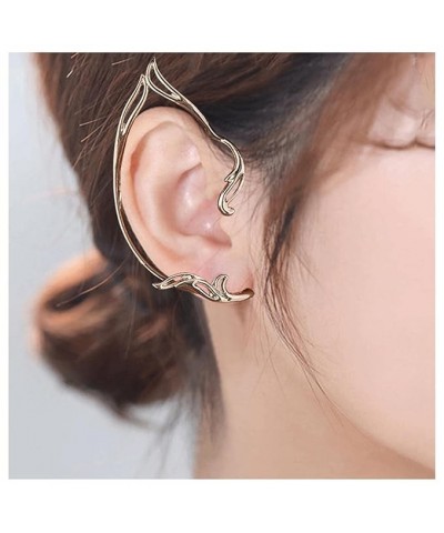 Vintage Elf Ear Cuff Earrings Elf Cartilage Earrings Cat Clip On Ear Cuff Earrings Silver Elf Ear Wrap Earrings Jewelry for W...