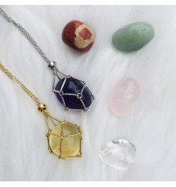 Crystal Stone Holder Necklace,Crystal Holder Necklace Cage,Crystal Holder Necklaces,Crystal Necklace Holder,Stone Pouch Neckl...