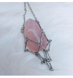 Crystal Stone Holder Necklace,Crystal Holder Necklace Cage,Crystal Holder Necklaces,Crystal Necklace Holder,Stone Pouch Neckl...