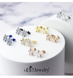 ‎Stainless Steel Ribbed Star of David Stud Earrings for Women & Girls ‎ Silver/Gold $9.02 Earrings