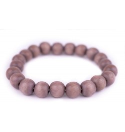 Wood Stretch Bracelet, Yellow - Stackable Beaded Jewelry, Unisex for Men & Women Large Beads Brown $7.37 Bracelets