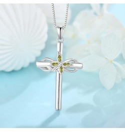 Cross Necklace for Women 925 Sterling Silver Infinity Butterfly Necklace Birthstone Jewelry Gifts for Women Her Mom Wife Girl...