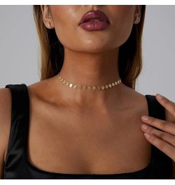 Dainty Gold Choker Necklace For Women 14k Gold/Silver Plated Delicate Dot Snake Coin Chain necklaces Different Length Lip Sat...