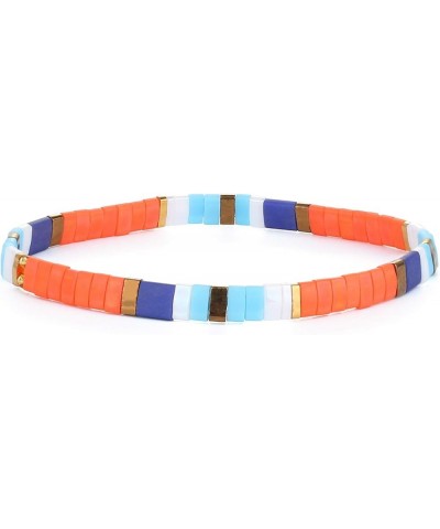 Women Tila Multi Color Stretch Bracelets Tile Enameled Alloy Friendship Bracelets Handmade Cuffs Jewelry Gift Multi 006N $10....