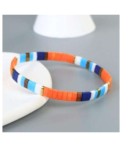 Women Tila Multi Color Stretch Bracelets Tile Enameled Alloy Friendship Bracelets Handmade Cuffs Jewelry Gift Multi 006N $10....