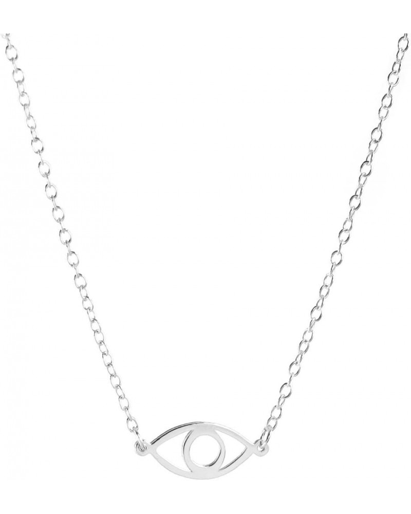 EVIL EYE Pendant Necklace Silver $20.64 Necklaces