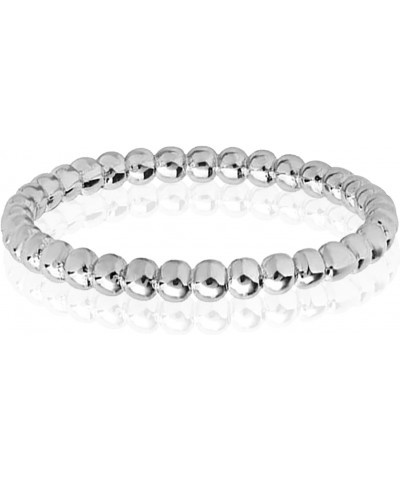 925 Sterling Silver Eternity Bead Wedding Band Ring Beaded Style Classical Simple Plain Stackable Finger Ring for Women $9.79...