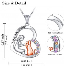 S925 Sterling Silver Horse Bunny Cat Dog Heart Pendant Necklace Cute Animal Jewelry Gifts for Women Adults Teens Dog $21.08 N...