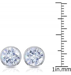 14k Gold Round Moissanite Stud Earrings (1 to 7ct TGW, G-H) Bezel-set, Push-Back White Gold 3.0 carats $223.48 Earrings