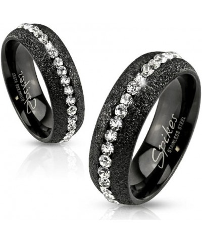 His Hers 4 Piece Black Ion Plated Stainless Steel Wedding Engagement Ring Band Set Size Women's 10 Men's 06 $16.25 Sets