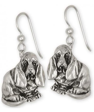 Basset Hound Jewelry Sterling Silver Basset Hound Earrings Handmade Dog Jewelry BAS5-E $61.56 Earrings