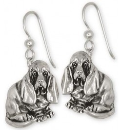 Basset Hound Jewelry Sterling Silver Basset Hound Earrings Handmade Dog Jewelry BAS5-E $61.56 Earrings