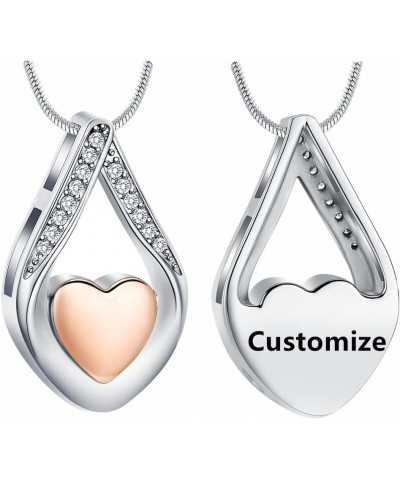 Cremation Jewelry Heart Urn Necklace for Ashes The Eye of My Heart Keepsake Memorial Jewelry for Urn Necklace Stainless Steel...