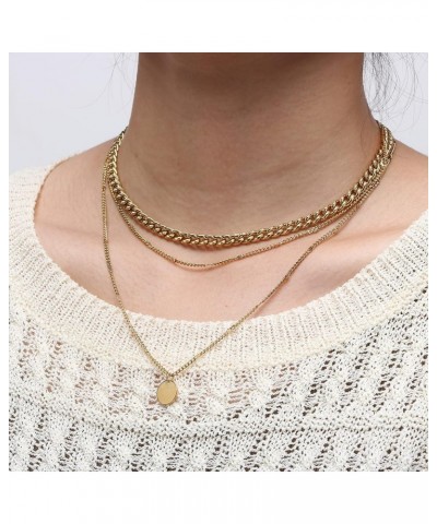 Layered Necklaces for Women Dainty Gold Plated Necklace Set Thin Chunky Paperclip Snake Rope Chain Choker Necklace for Women ...