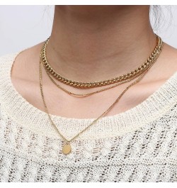 Layered Necklaces for Women Dainty Gold Plated Necklace Set Thin Chunky Paperclip Snake Rope Chain Choker Necklace for Women ...