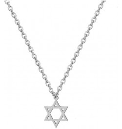 Stainless Steel Star of David Choker Necklace Jewish Women Collar Necklace silver-2 $11.75 Necklaces