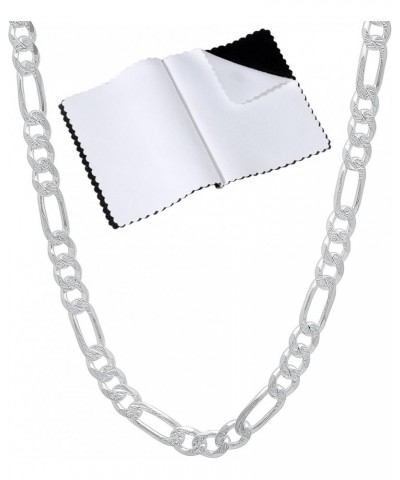 4.7mm .925 Sterling Silver Diamond-Cut Flat Figaro Chain Necklace 20.0 Inches $50.60 Necklaces