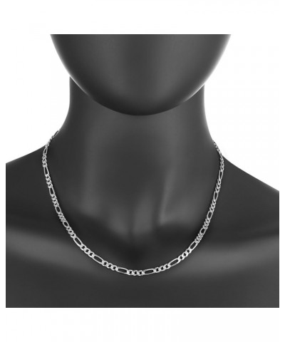 4.7mm .925 Sterling Silver Diamond-Cut Flat Figaro Chain Necklace 20.0 Inches $50.60 Necklaces