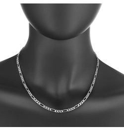 4.7mm .925 Sterling Silver Diamond-Cut Flat Figaro Chain Necklace 20.0 Inches $50.60 Necklaces