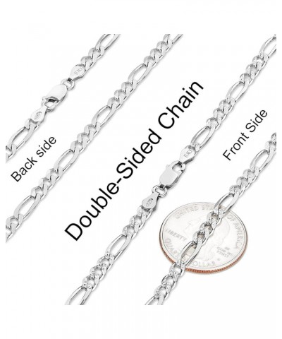 4.7mm .925 Sterling Silver Diamond-Cut Flat Figaro Chain Necklace 20.0 Inches $50.60 Necklaces